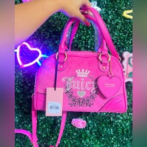 Juicy Couture Pink Heritage Bowler Bag